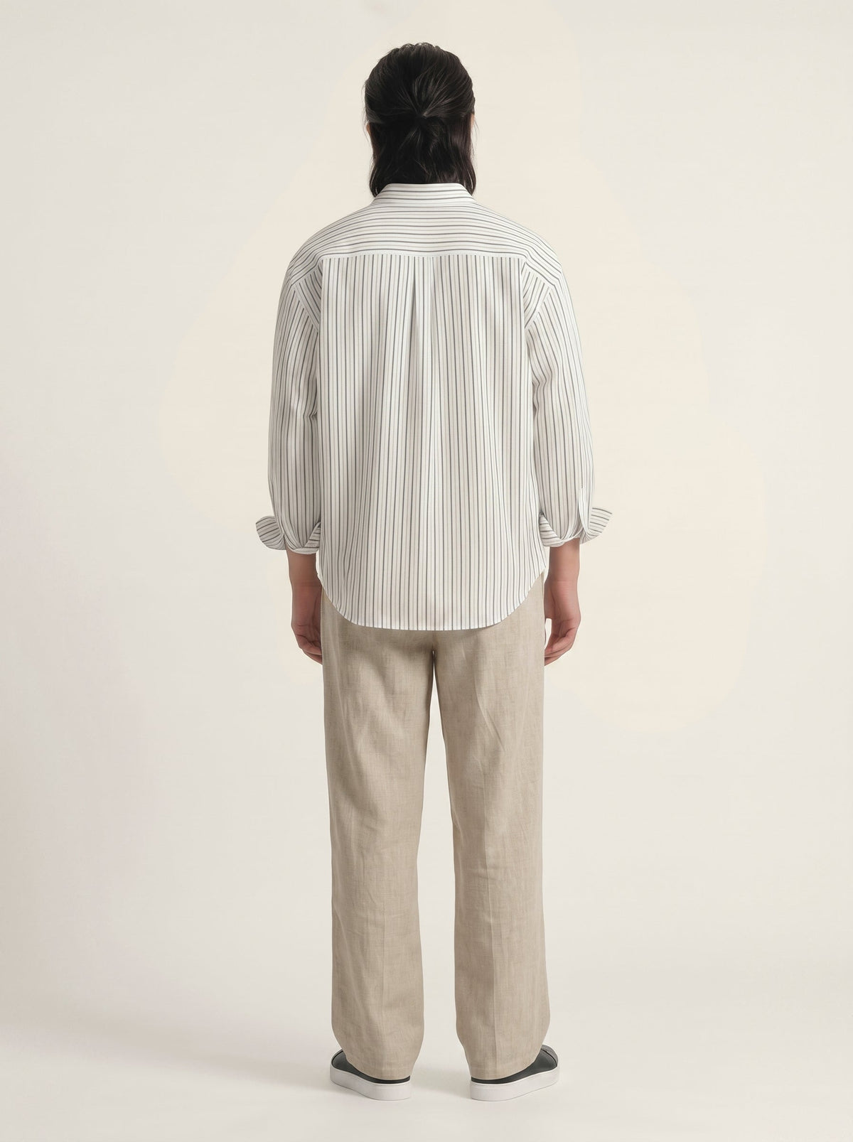 Aurelio Washed Linen Pleated Trousers