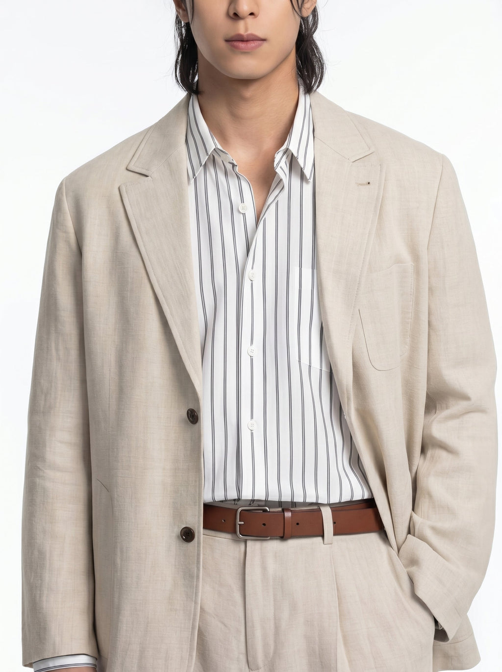 Aurelio Washed Linen Blazer