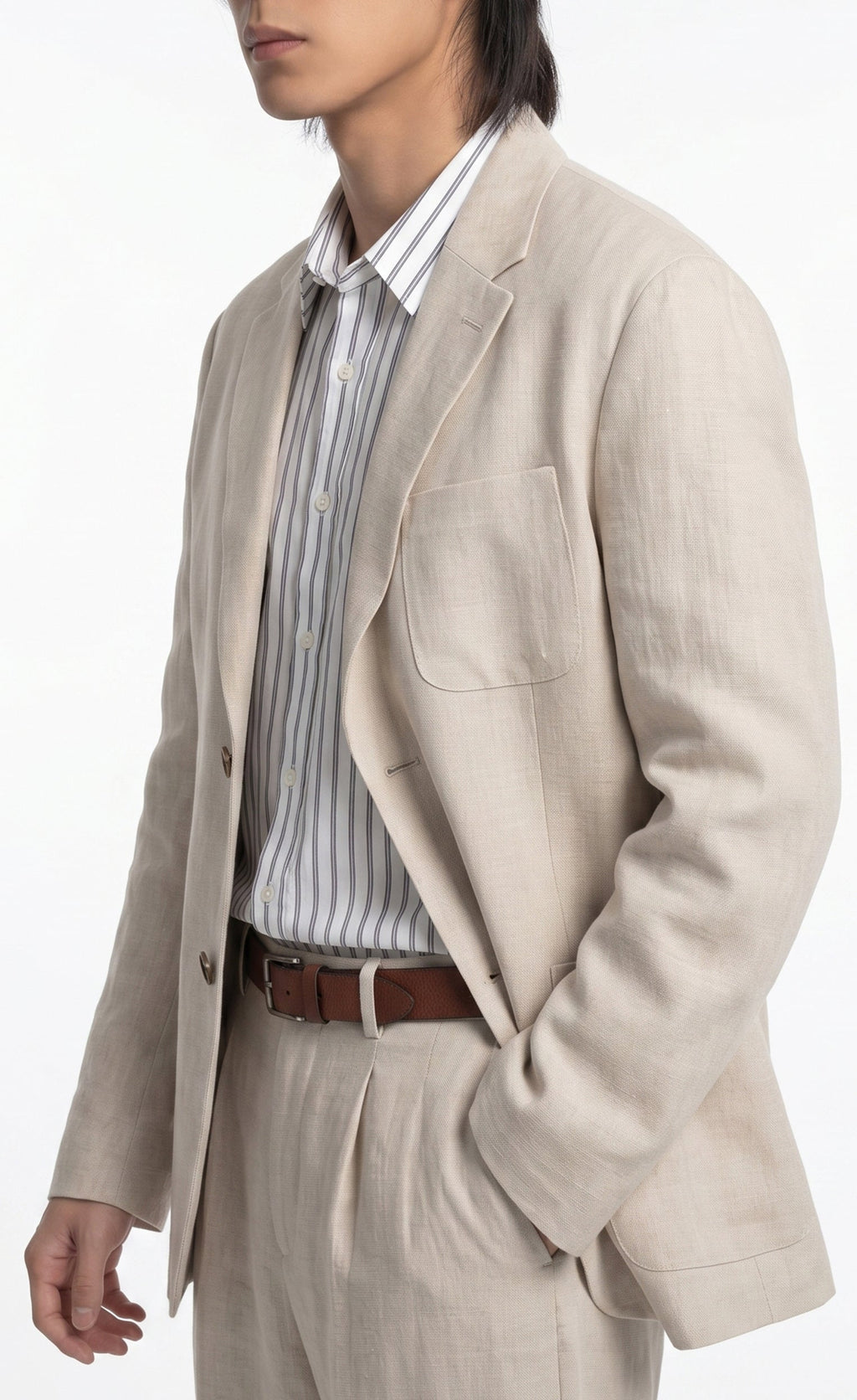 Aurelio Washed Linen Blazer