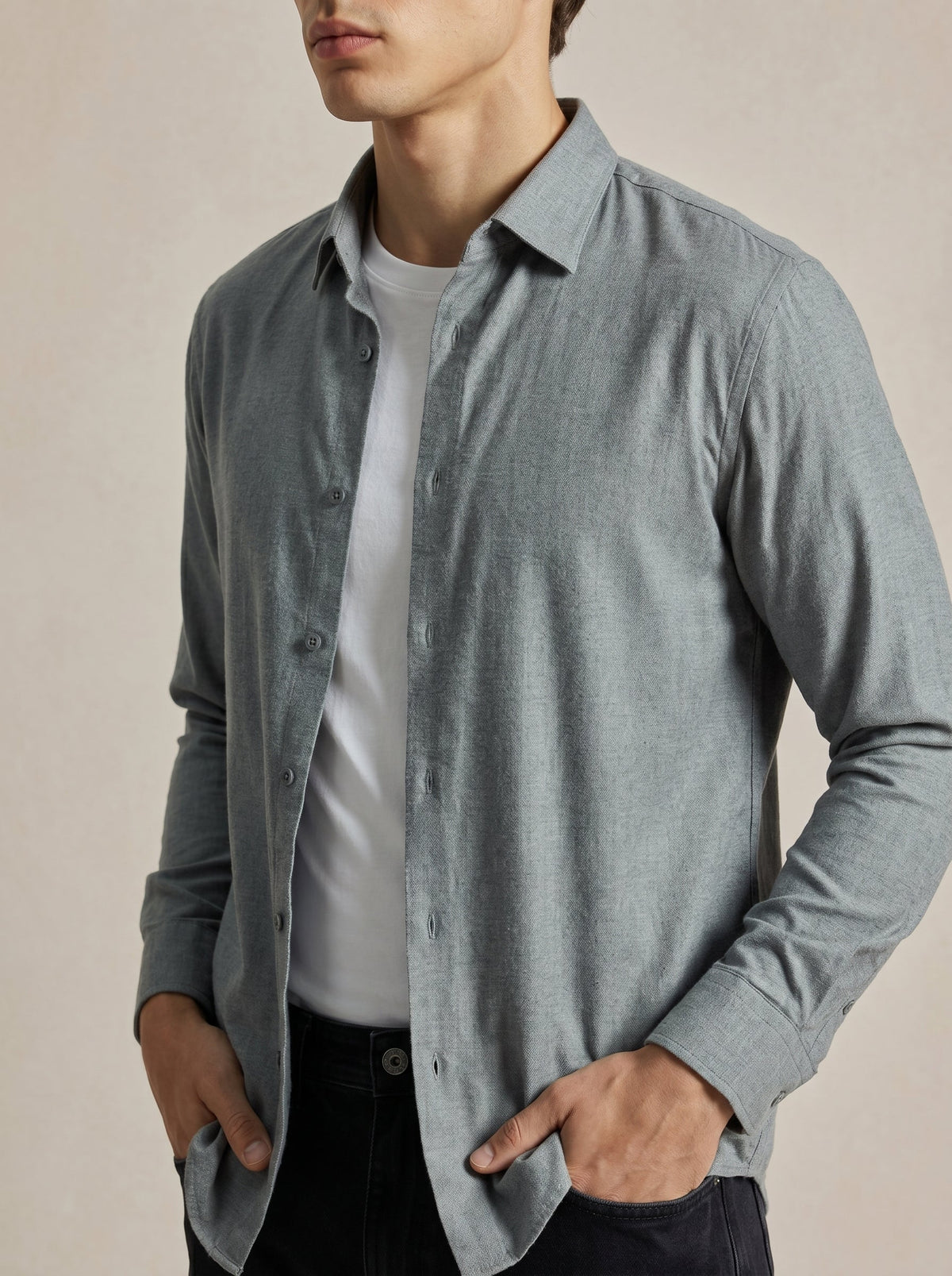 Laurent Brushed Silk Shirt
