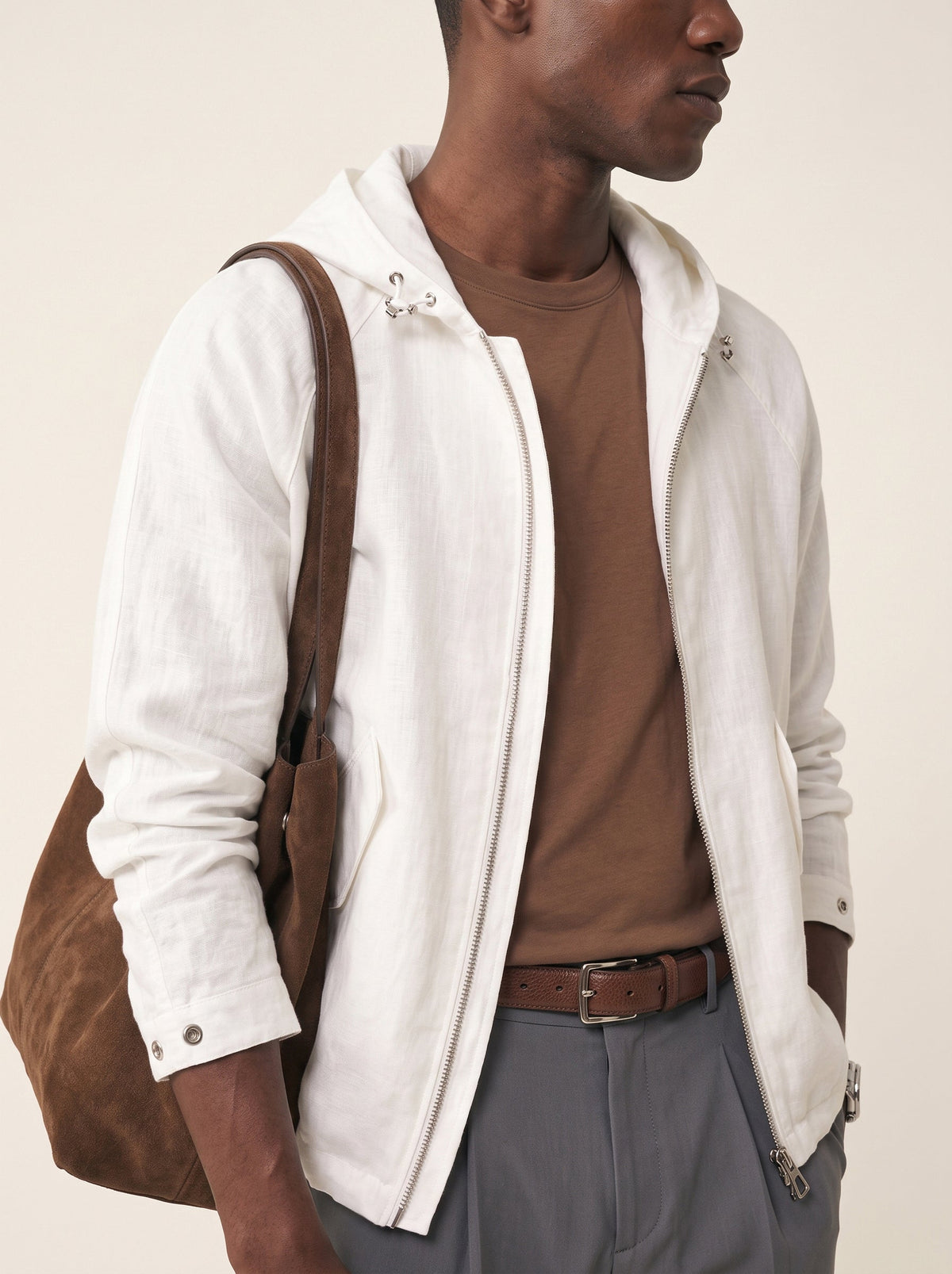 Riviera Pure Linen Hooded Jacket