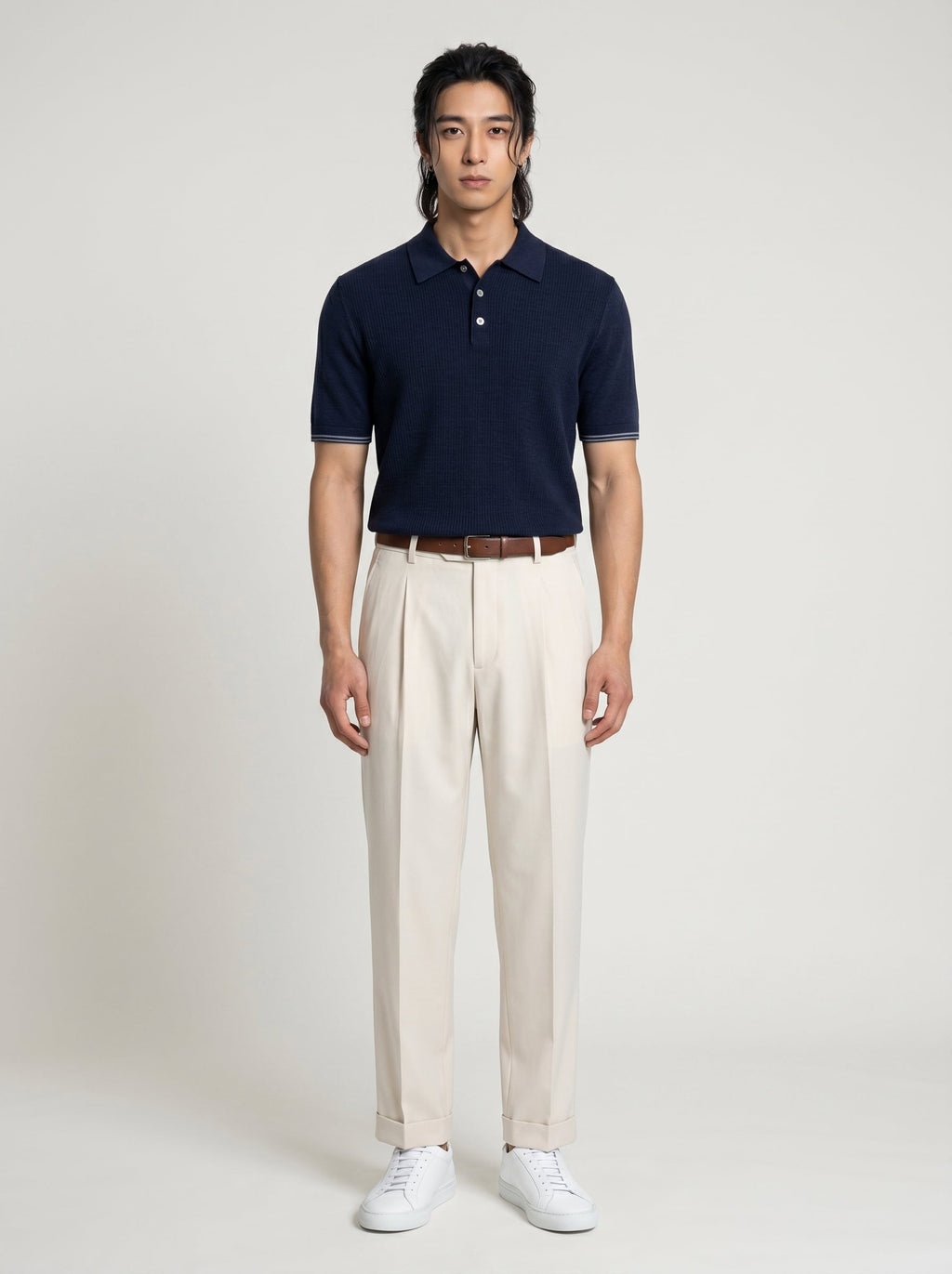 Armand Textured Knit Polo