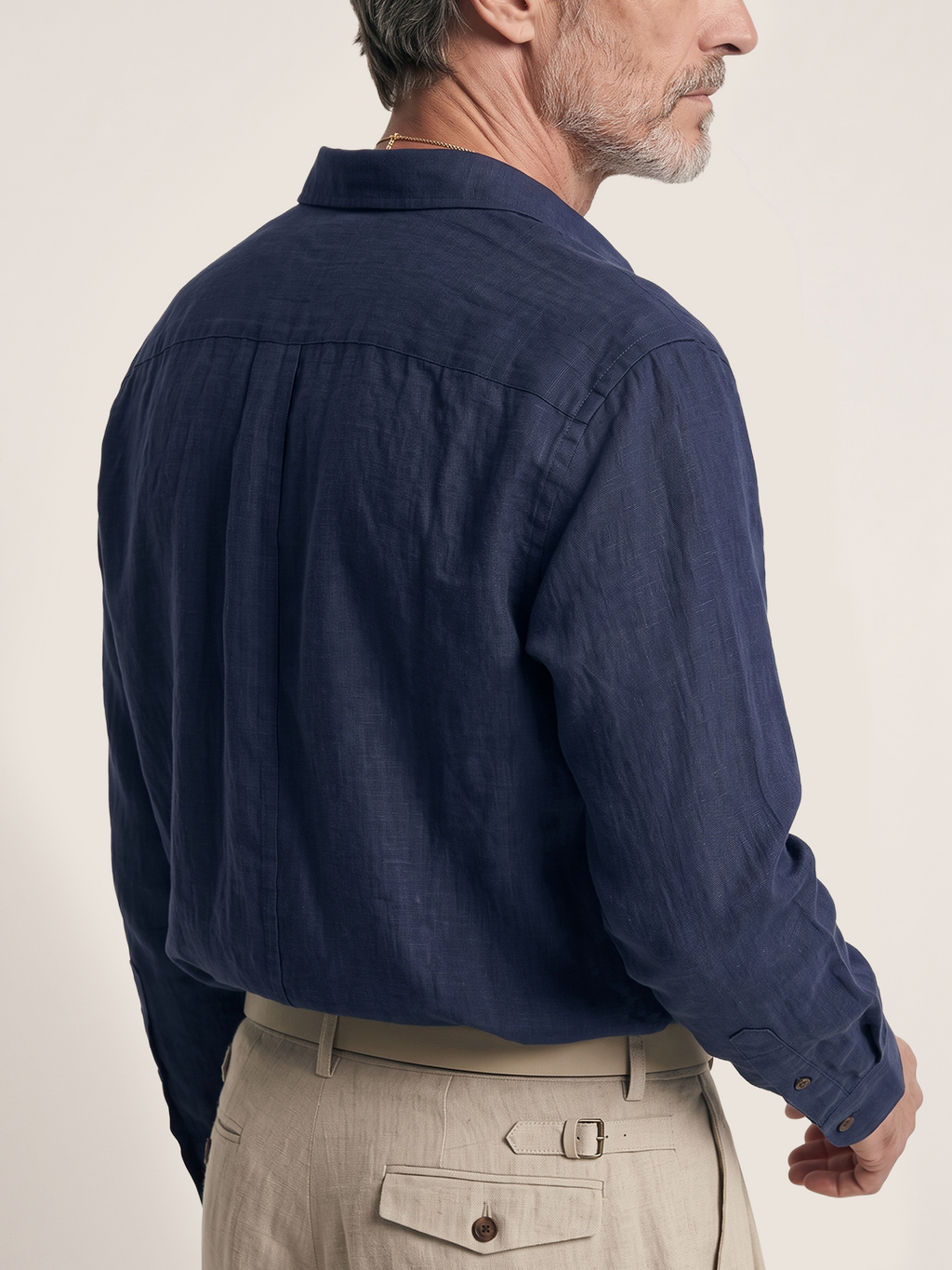 Étienne French Linen Shirt (Blue Navy)