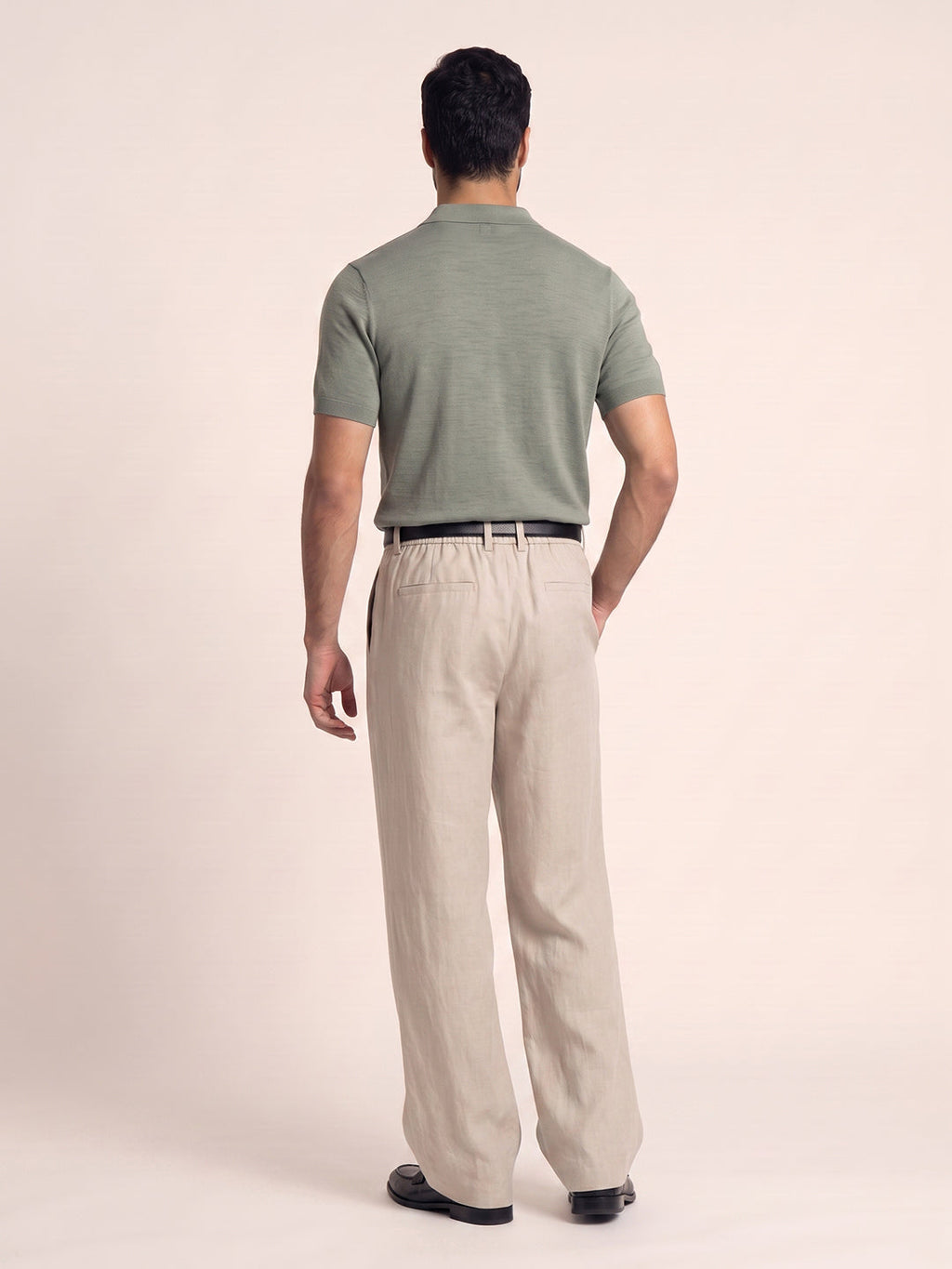 Bastien One-Button Polo (Soft Sage)