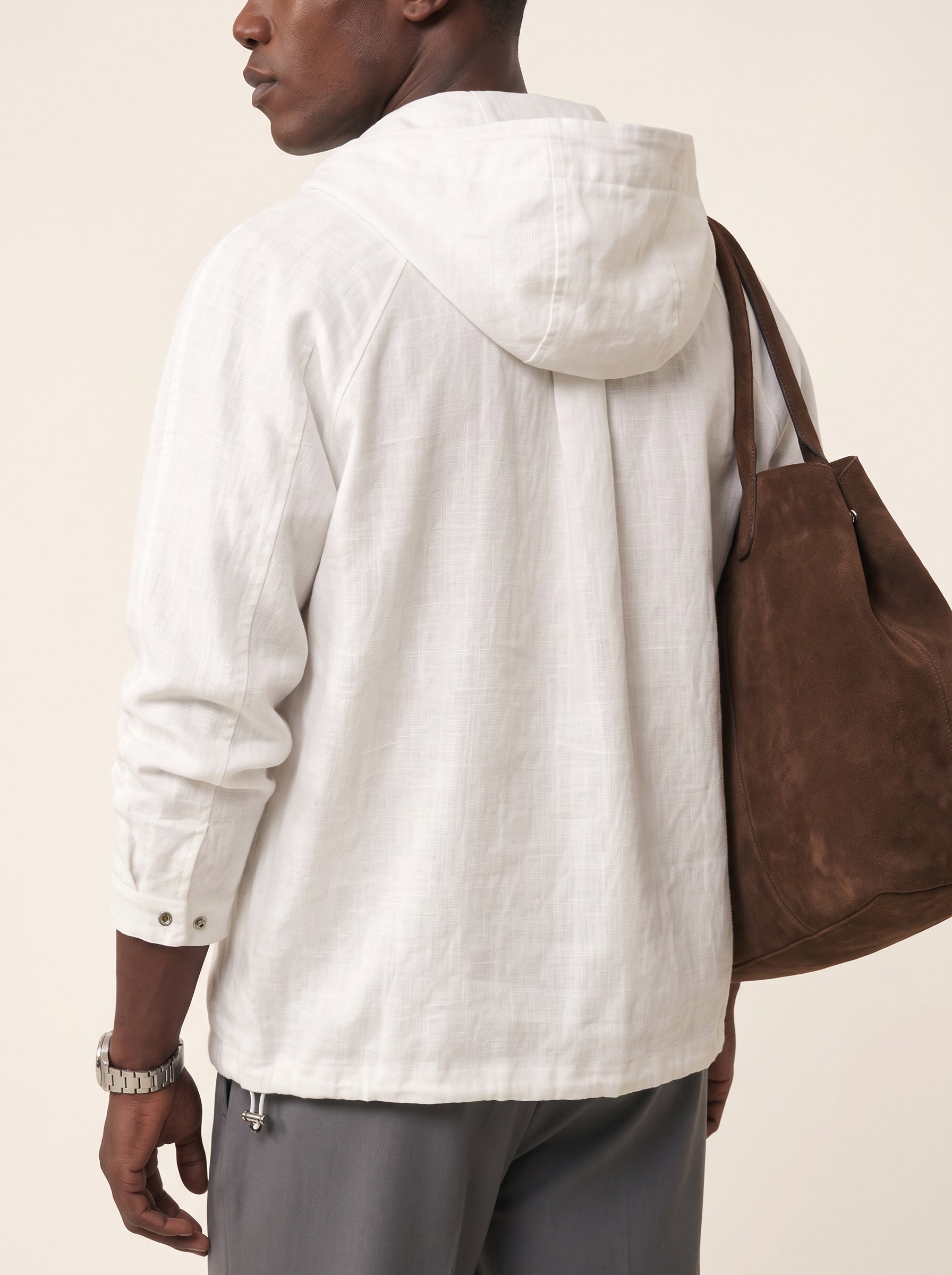 Riviera Pure Linen Hooded Jacket
