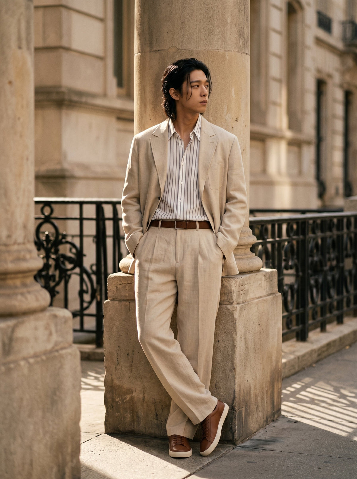 Aurelio Washed Linen Blazer