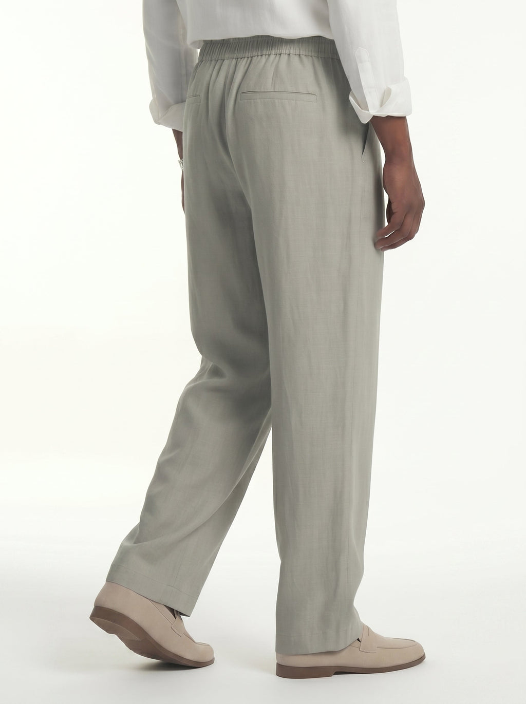 Lorenzo Linen-Cotton Drawstring Trousers