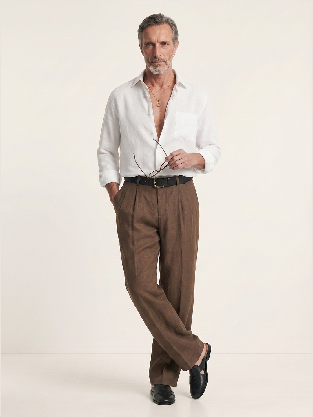 Étienne French Linen Shirt (Milk White)