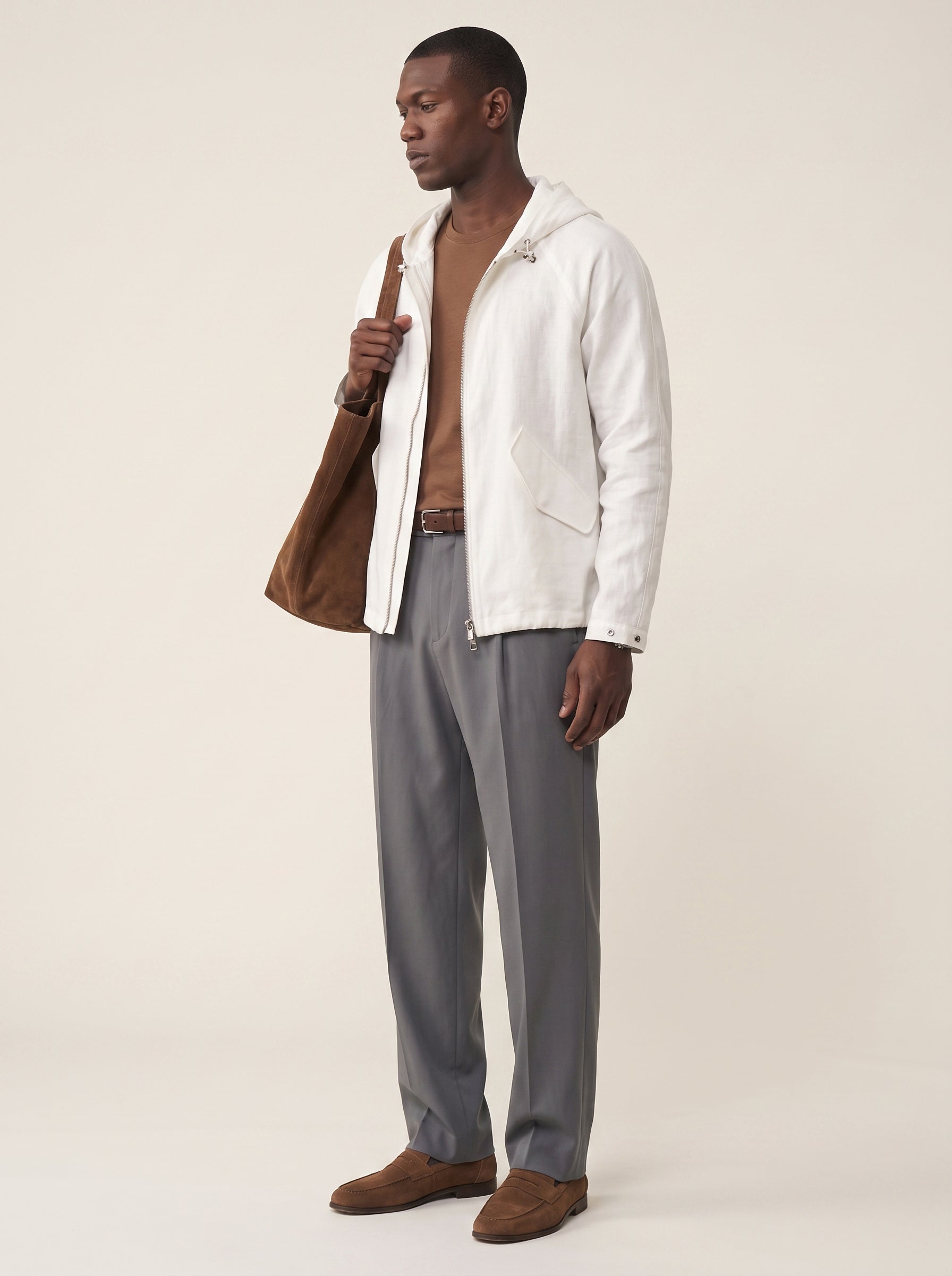 Riviera Pure Linen Hooded Jacket