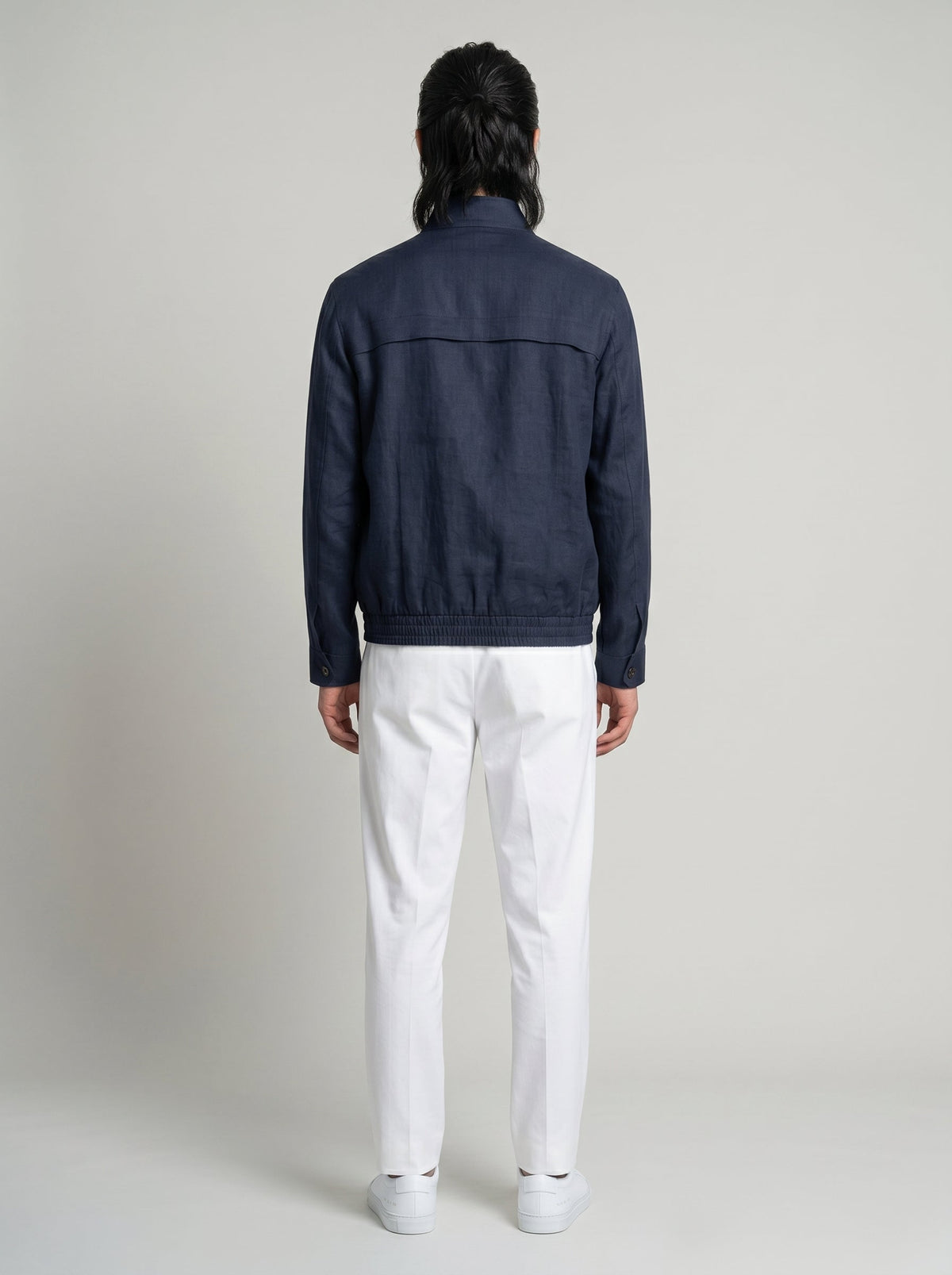 Arden Cotton-Lyocell Tailored Trousers (Pure White)