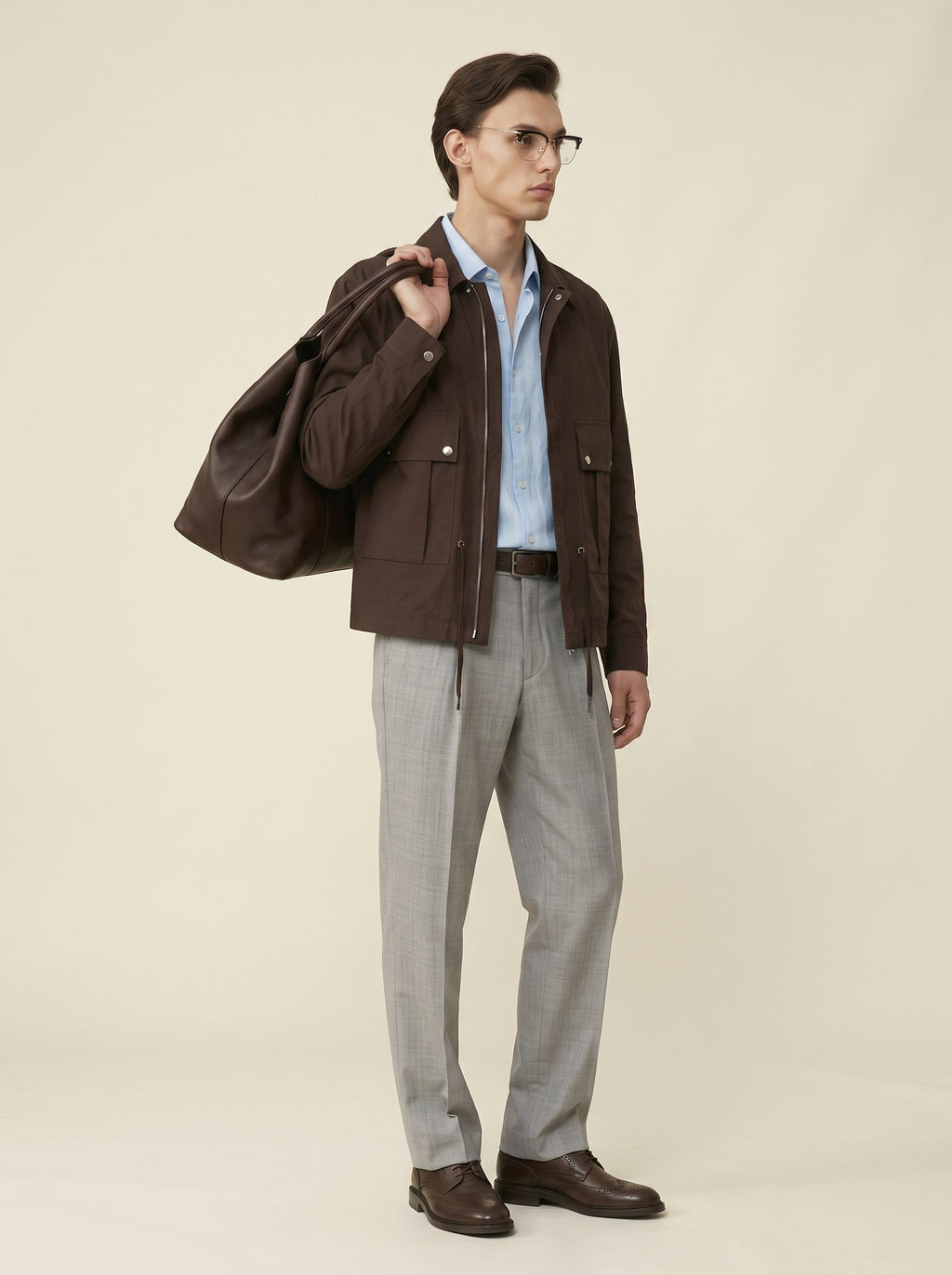 Matteo Viscose-Cotton Belted Track Jacket
