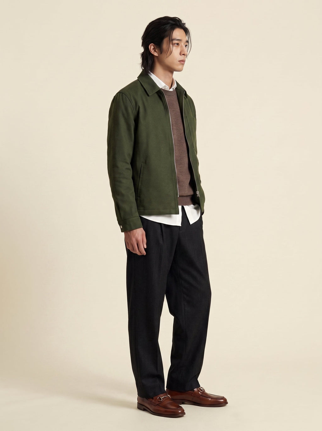 Edmund Australian Wool Zip Jacket