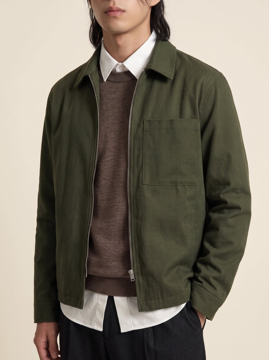 Edmund Australian Wool Zip Jacket