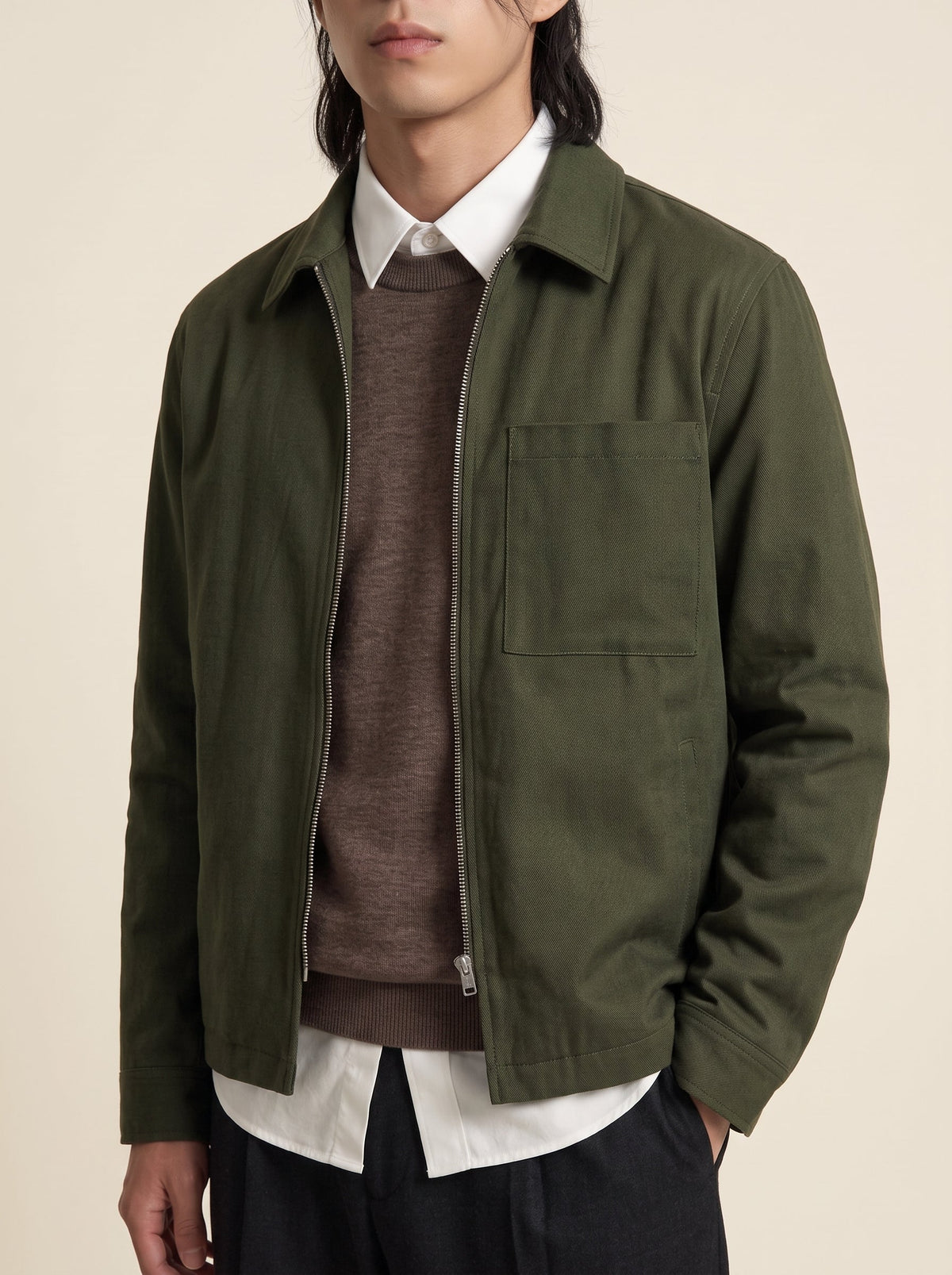 Edmund Australian Wool Zip Jacket
