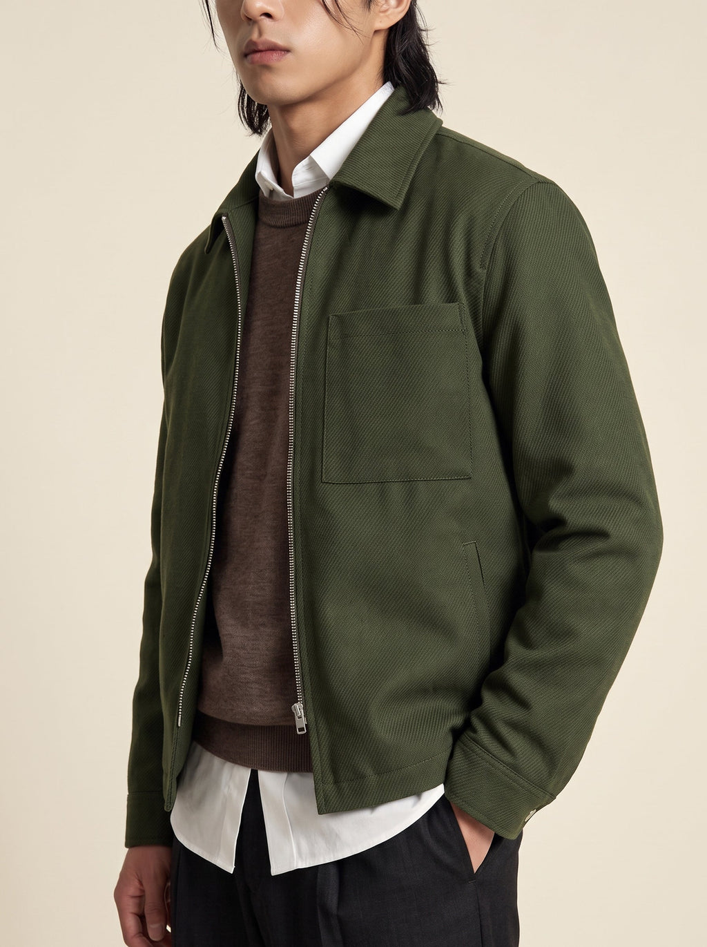 Edmund Australian Wool Zip Jacket