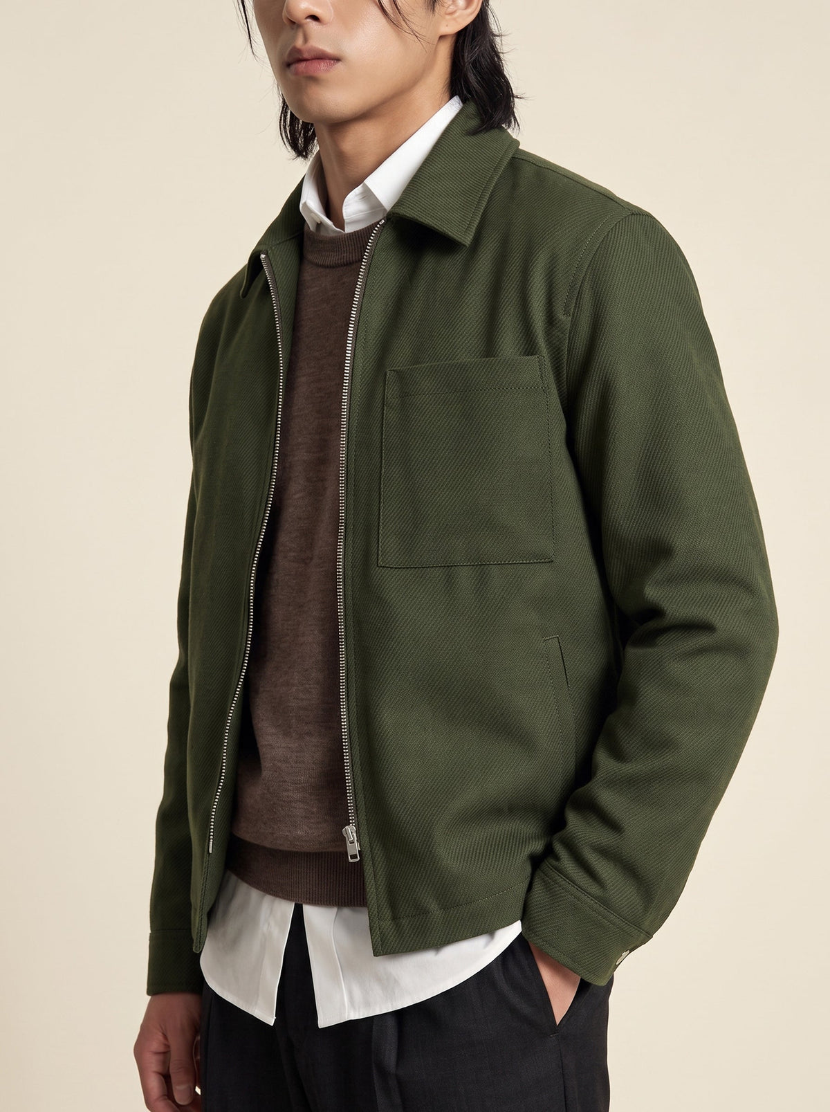Edmund Australian Wool Zip Jacket