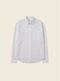 Luca Hidden-Placket Stripe Shirt