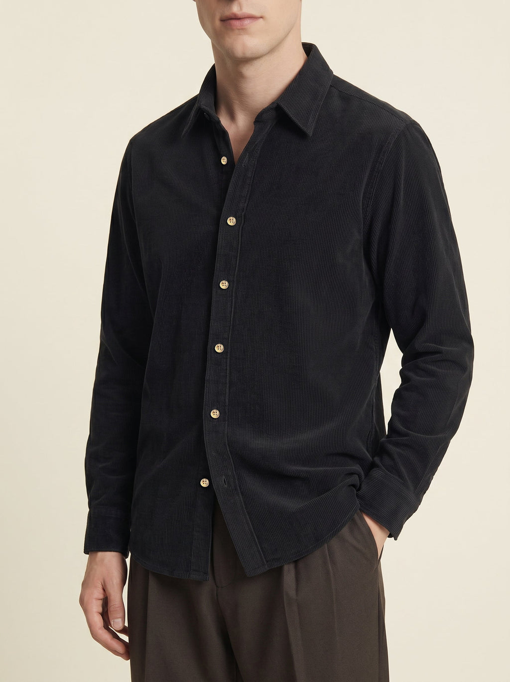 Olivier Washed Cotton Corduroy Shirt