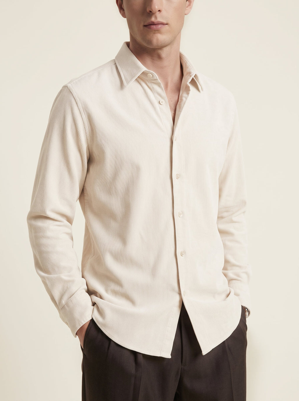 Olivier Washed Cotton Corduroy Shirt