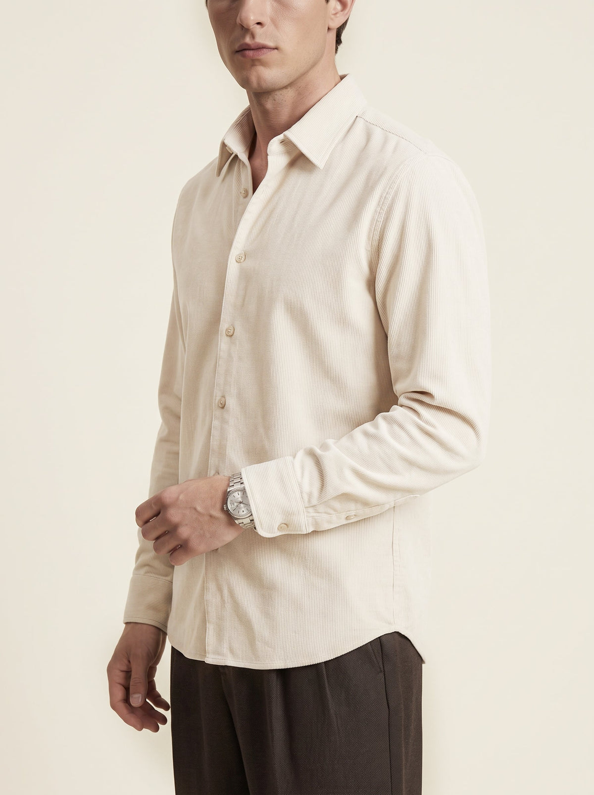 Olivier Washed Cotton Corduroy Shirt