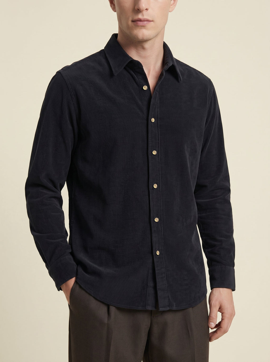 Olivier Washed Cotton Corduroy Shirt