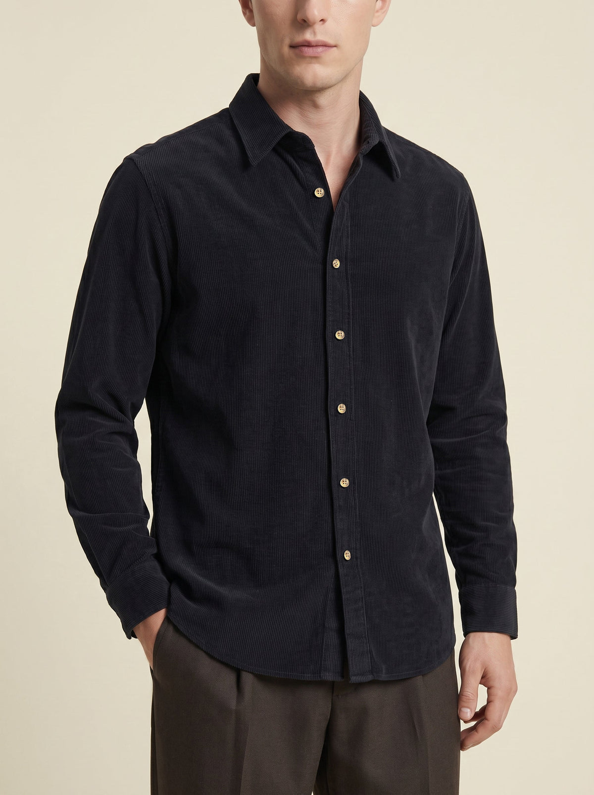 Olivier Washed Cotton Corduroy Shirt