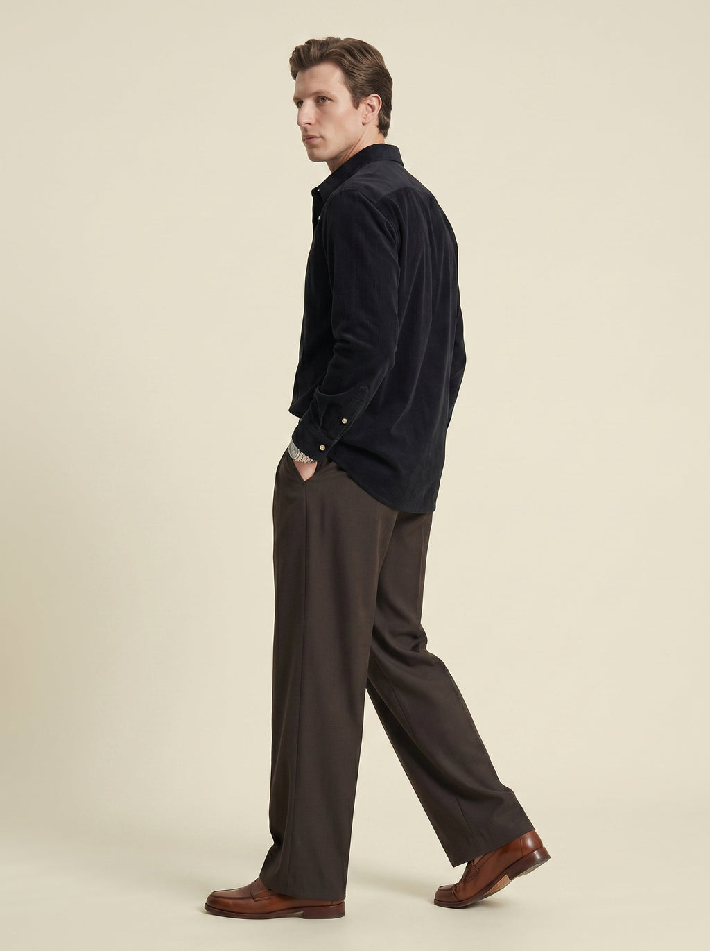 Olivier Washed Cotton Corduroy Shirt
