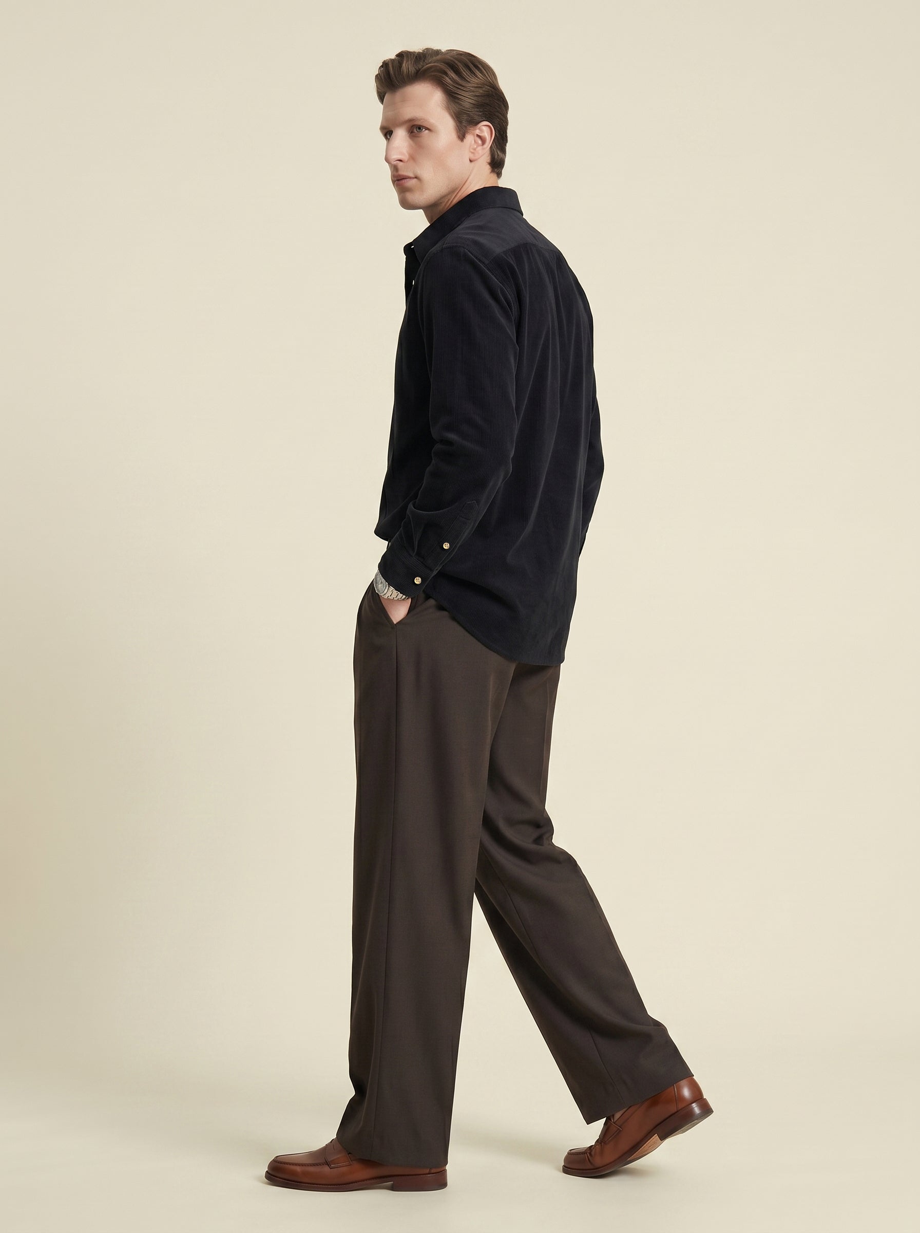 Olivier Washed Cotton Corduroy Shirt