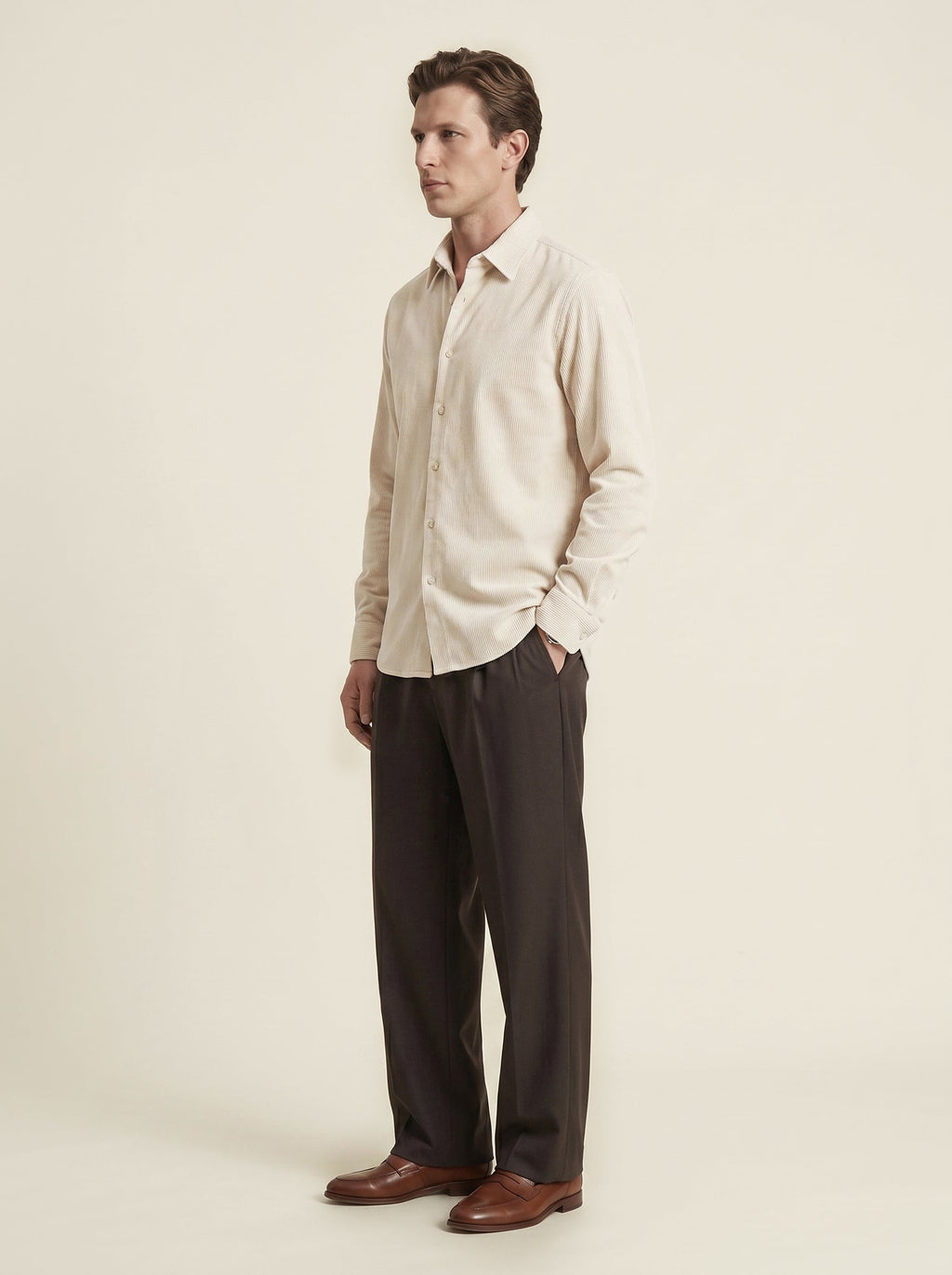 Olivier Washed Cotton Corduroy Shirt