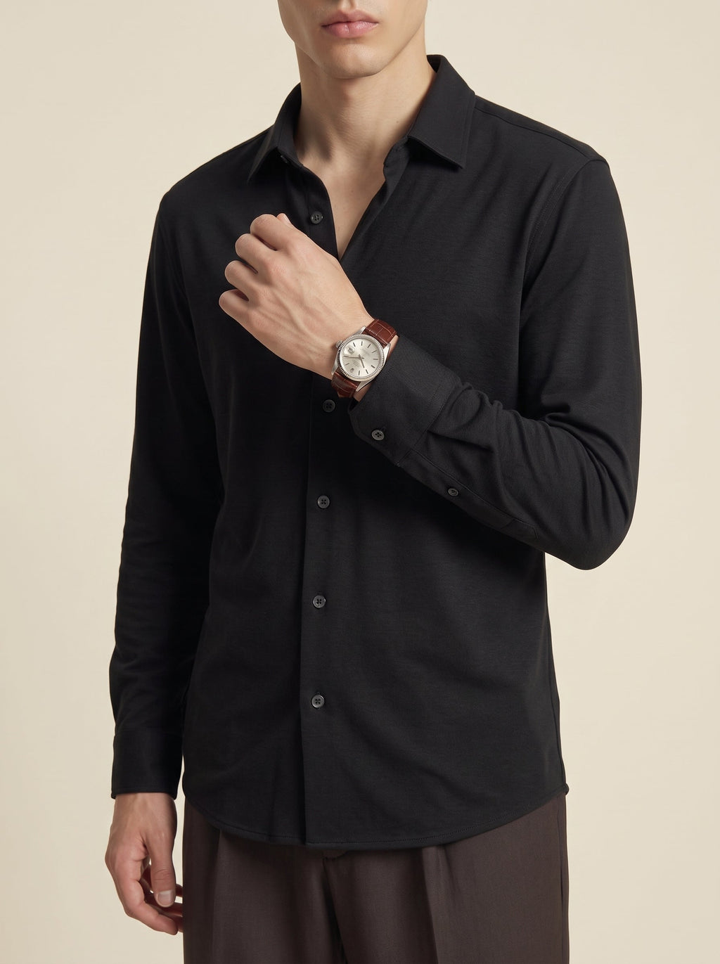 Dorian Merino-Tencel Knit Shirt