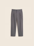 Arden Cotton-Lyocell Tailored Trousers (Charcoal Grey)
