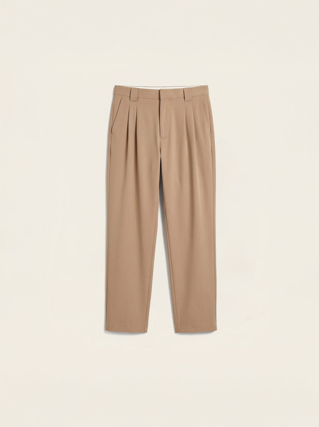 Arden Cotton-Lyocell Tailored Trousers (Sandstone)