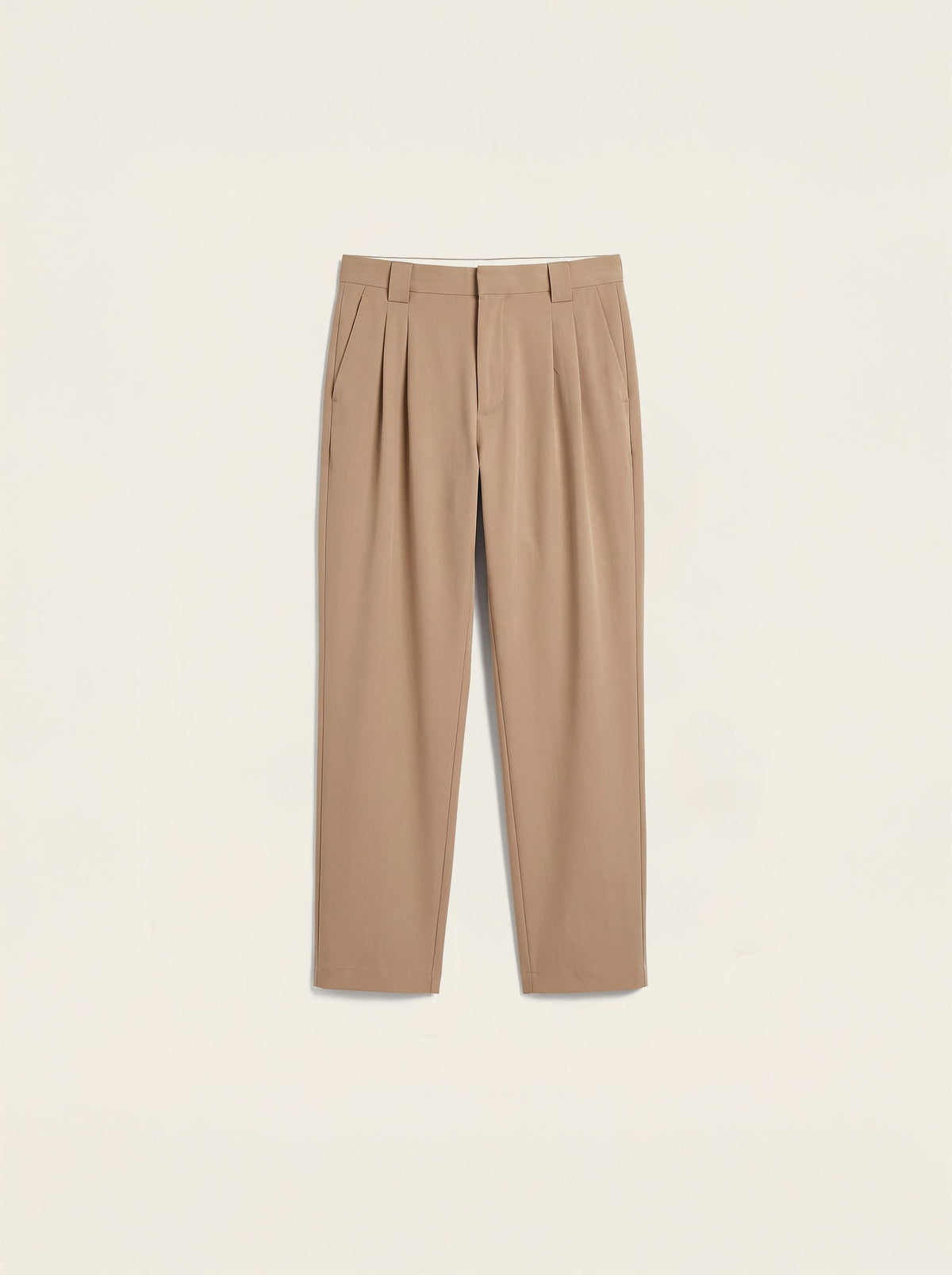 Arden Cotton-Lyocell Tailored Trousers (Sandstone)