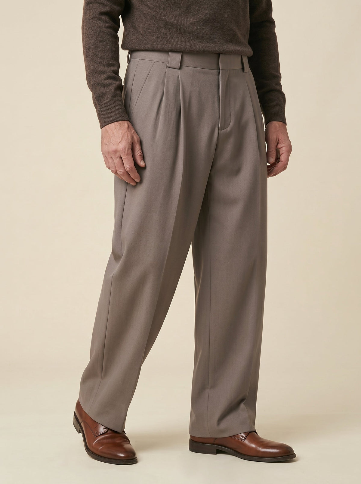 Cassian Wool-Blend Relaxed Straight Trousers