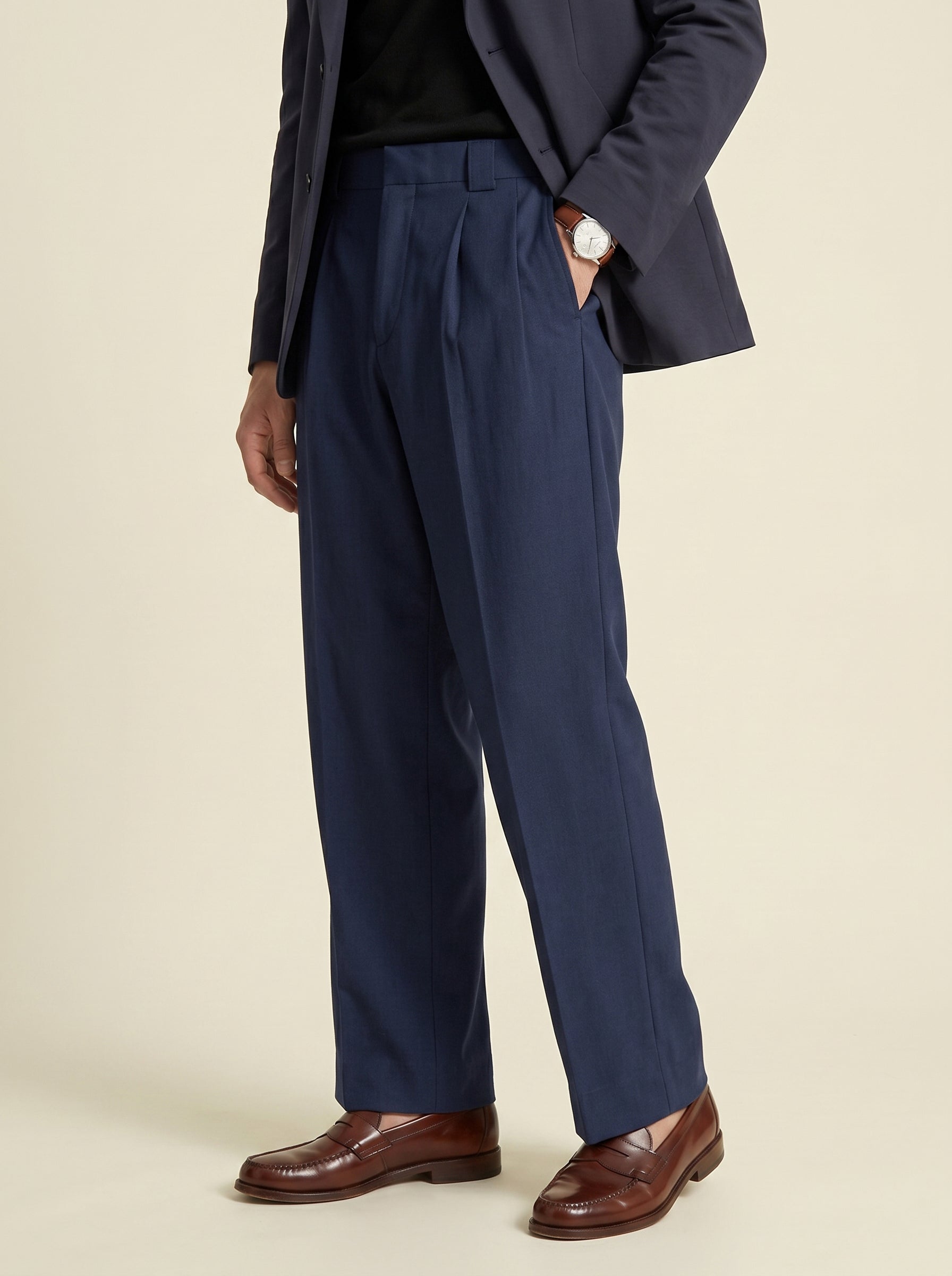 Cassian Wool-Blend Relaxed Straight Trousers
