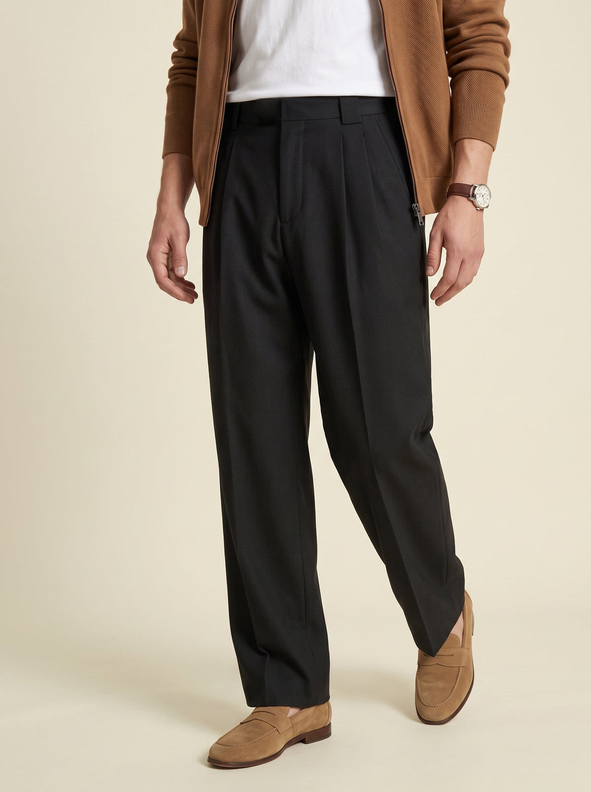 Cassian Wool-Blend Relaxed Straight Trousers