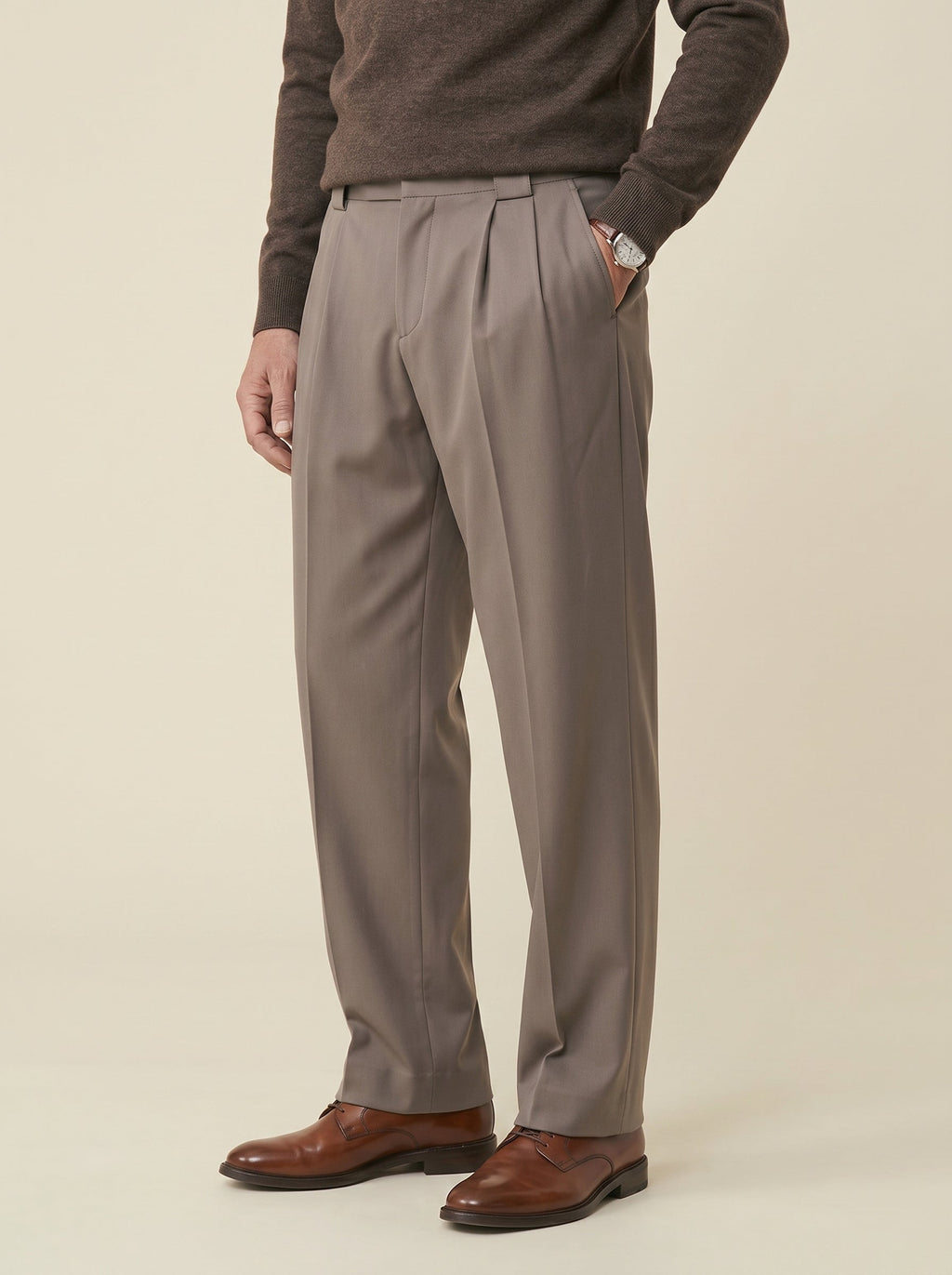 Cassian Wool-Blend Relaxed Straight Trousers