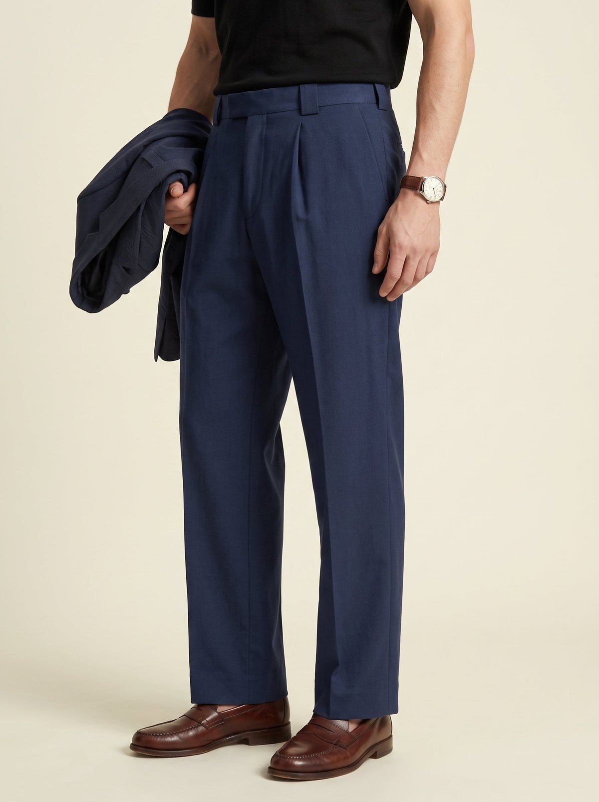 Cassian Wool-Blend Relaxed Straight Trousers