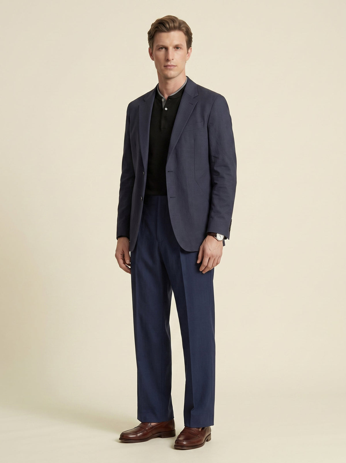 Cassian Wool-Blend Relaxed Straight Trousers