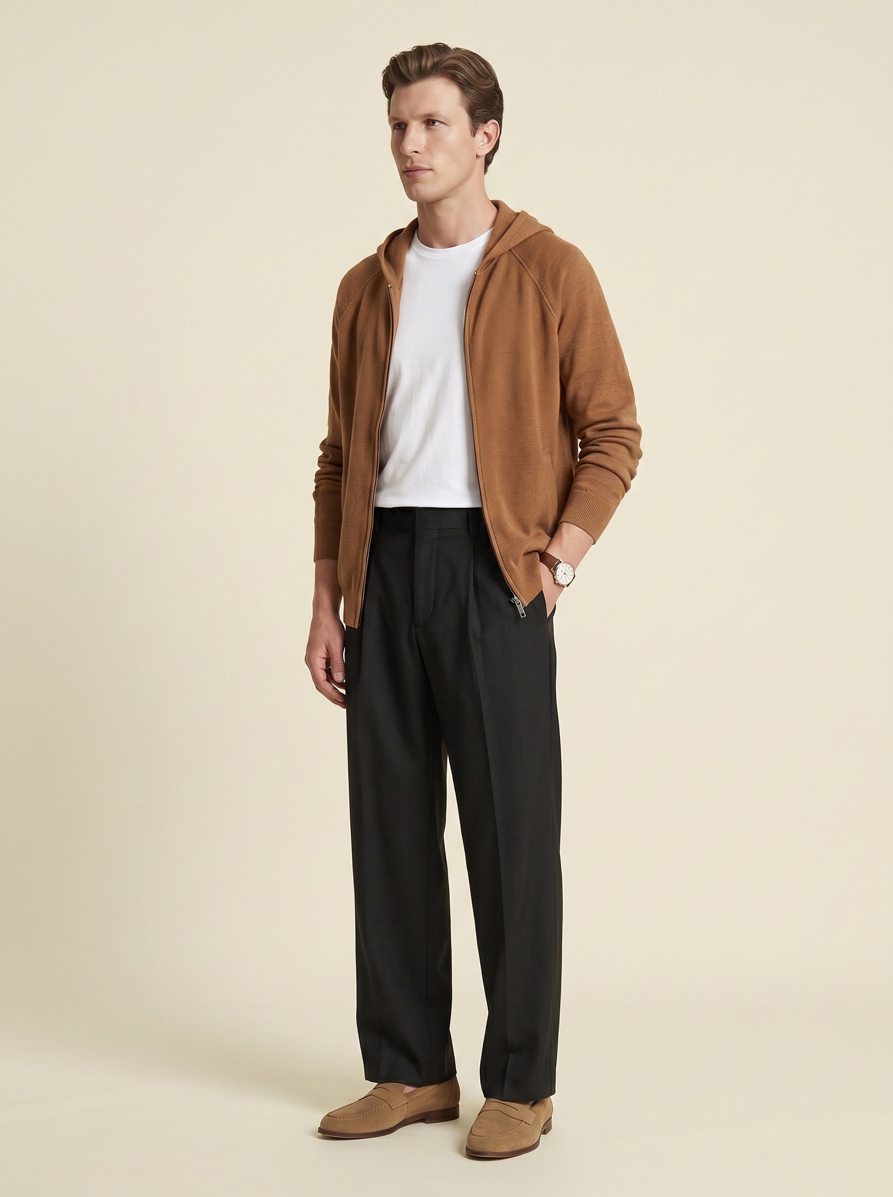 Cassian Wool-Blend Relaxed Straight Trousers