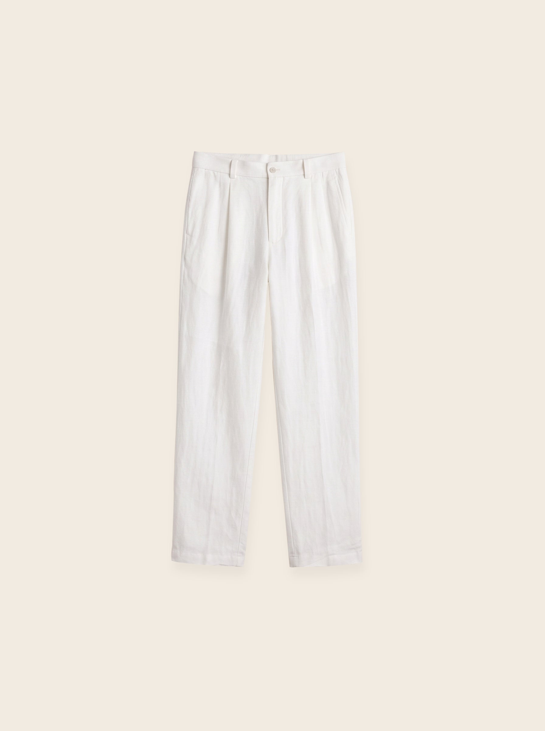 Alessio Linen-Viscose Pleated Trousers