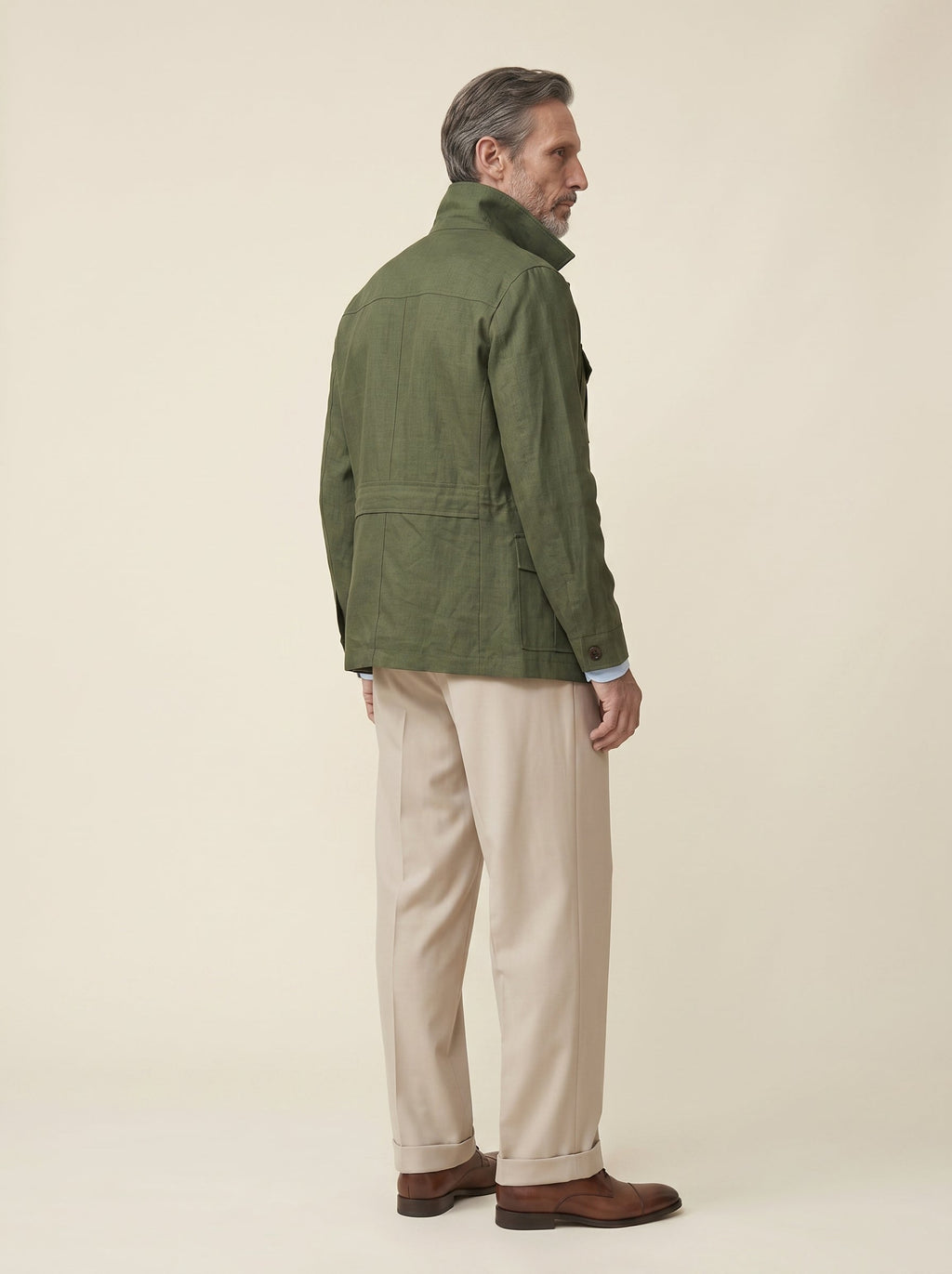 Lorenzo French Linen Safari Jacket