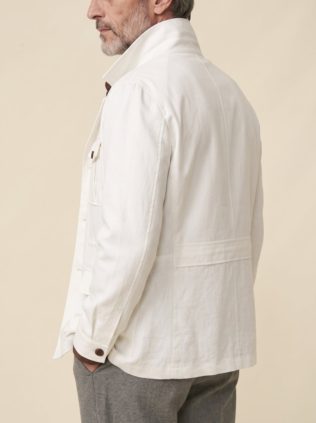 Lorenzo French Linen Safari Jacket