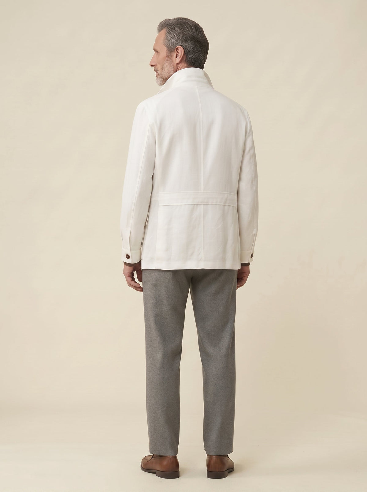 Lorenzo French Linen Safari Jacket