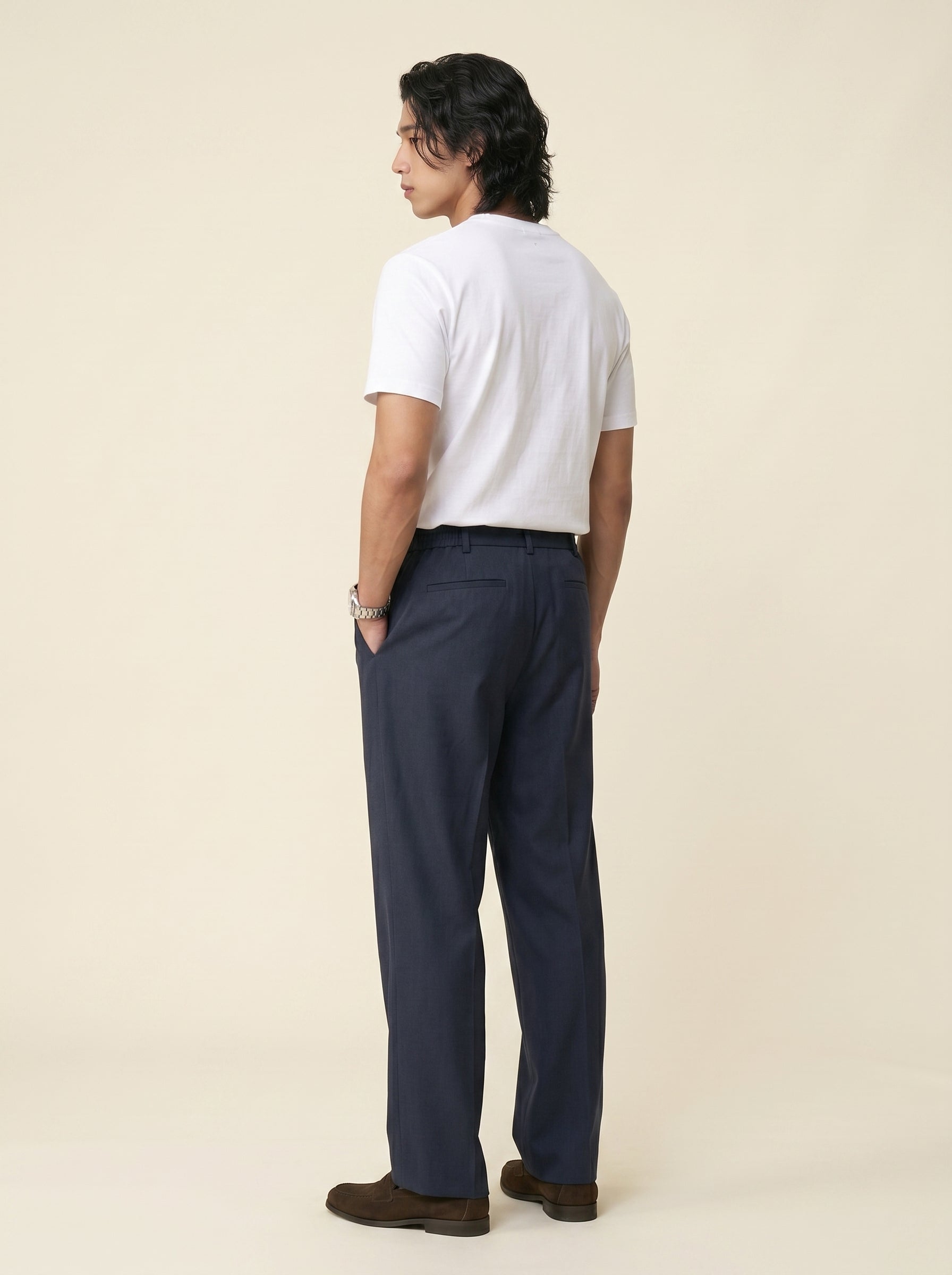 Adrian Wool-Blend Straight Trousers
