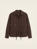 Matteo Viscose-Cotton Belted Track Jacket