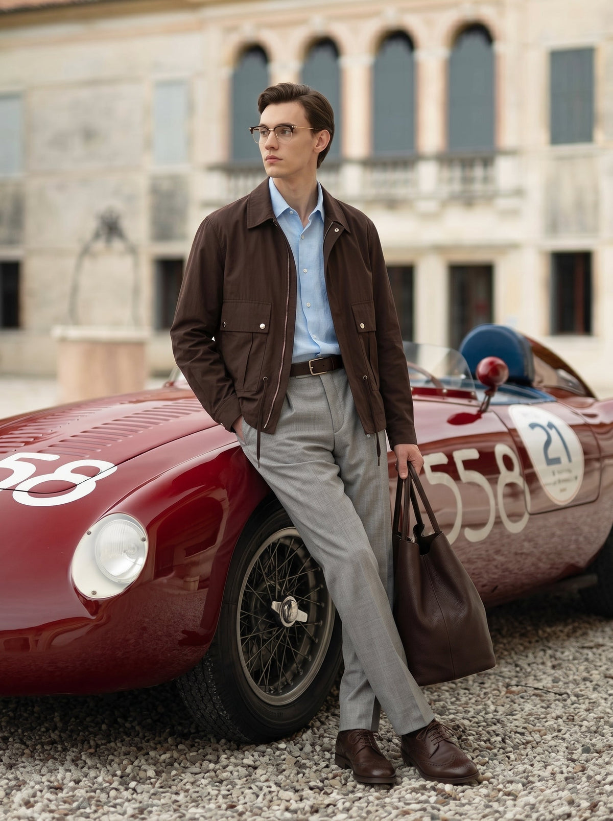 Matteo Viscose-Cotton Belted Track Jacket