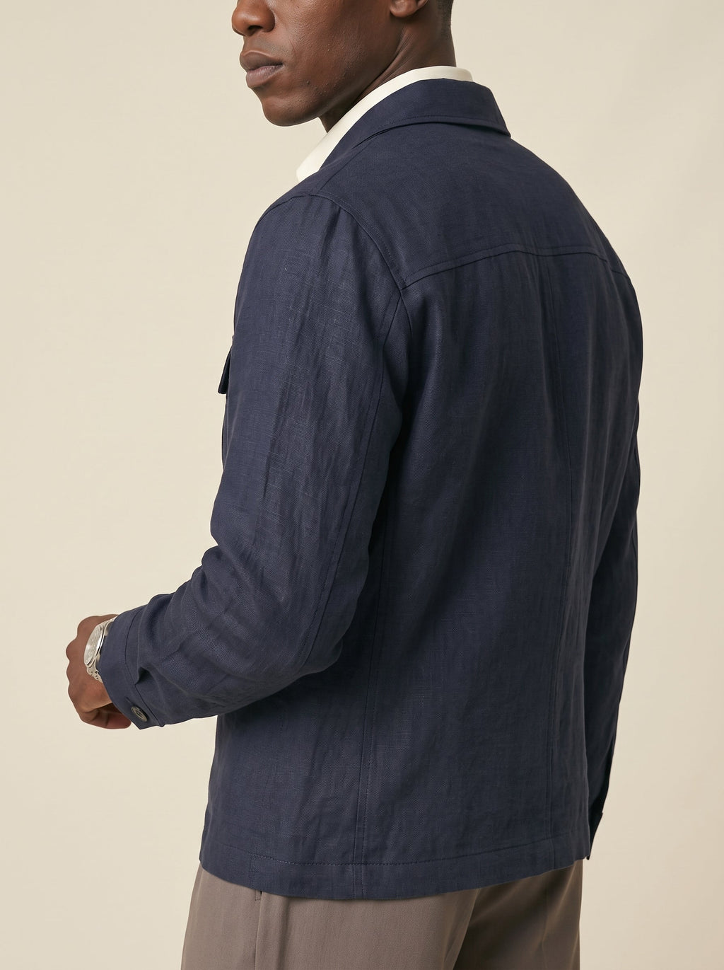 Adrien Silk-Linen Safari Jacket