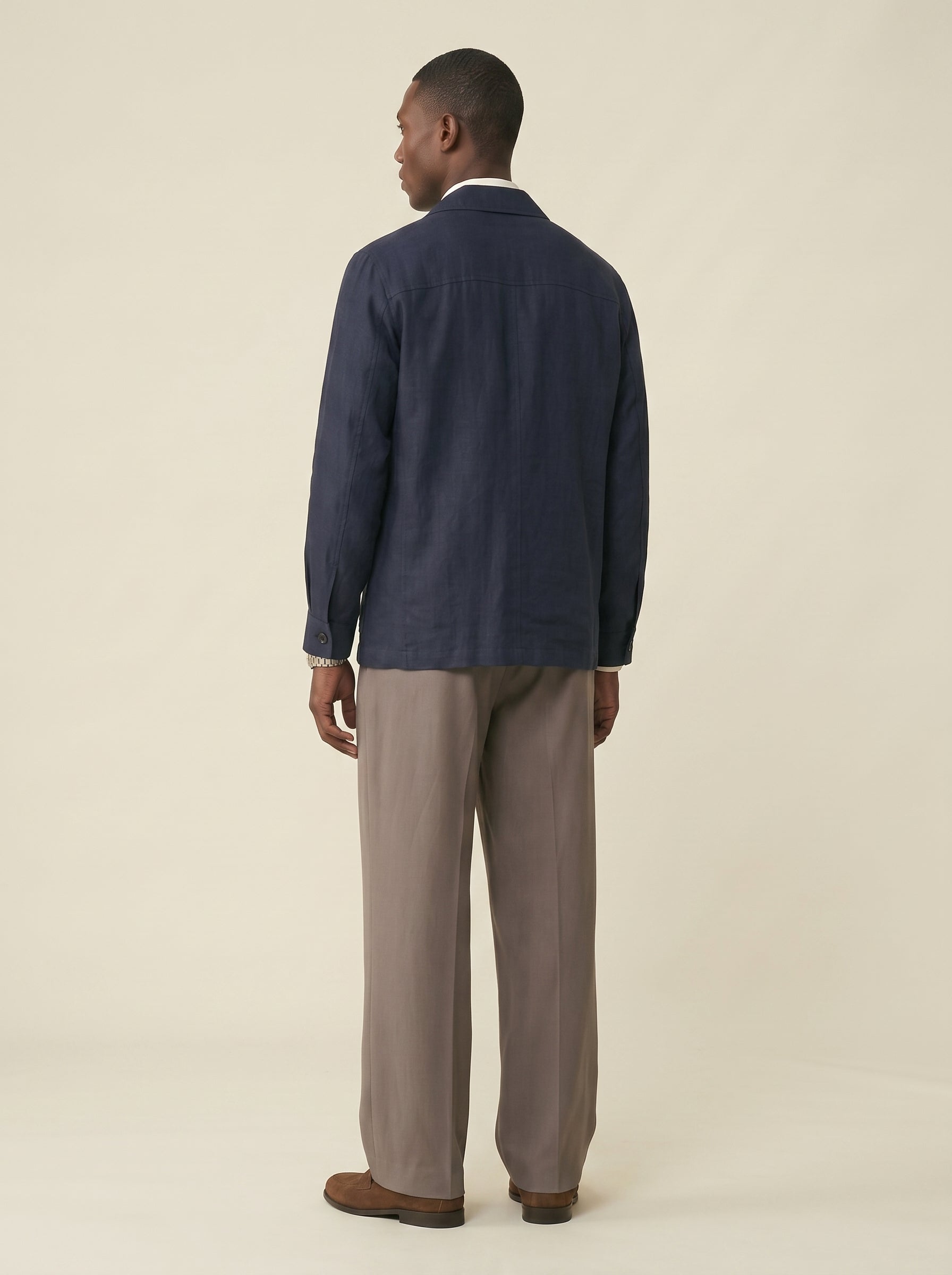Adrien Silk-Linen Safari Jacket