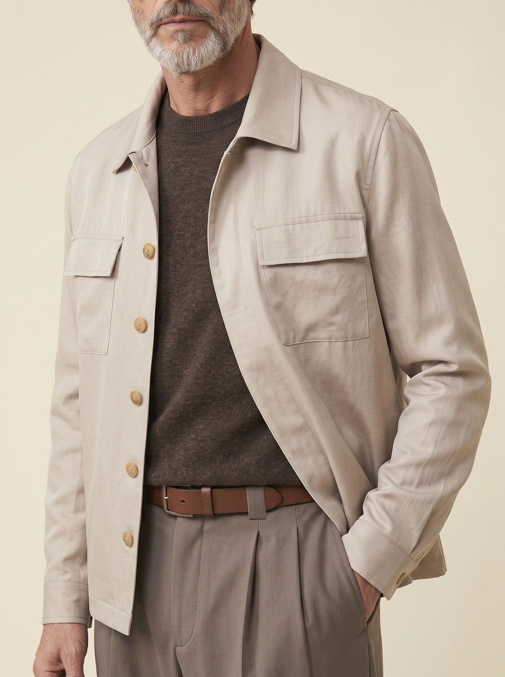 Sébastien Silk-Linen Overshirt